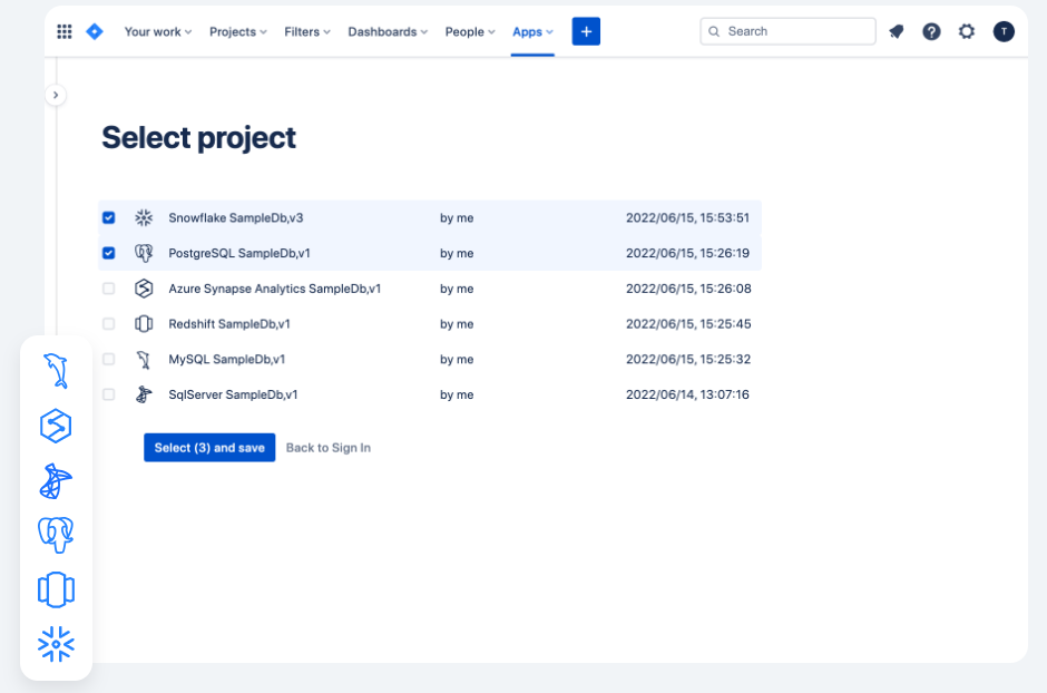 Data model changes tied to related Jira tickets for full traceability
