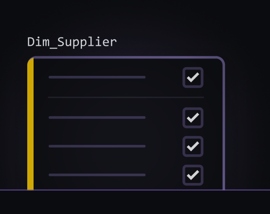 Dim_Supplier with semantic attributes pre-filled and checked