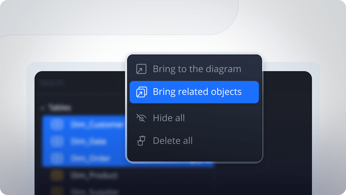 Add multiple objects to diagram