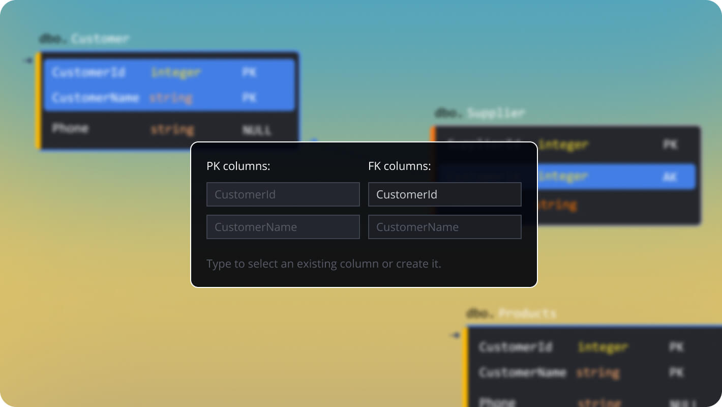 Foreign key linking